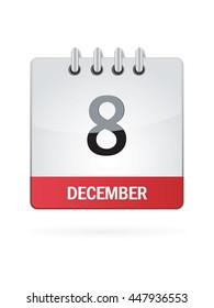December 8 Calendar Icon