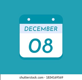 December 8 Single Day Calendar, 8 December