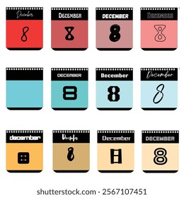 December 8th Calendar Designs: Twelve Variations