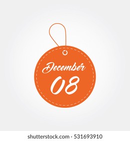 december 8th of the calendar template