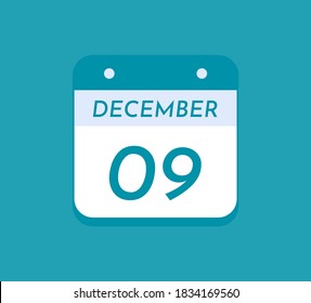 9 de diciembre Calendario de un solo día, 9 de diciembre