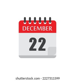Dezember Kalendertag Feiertag Vektorsymbol-Design