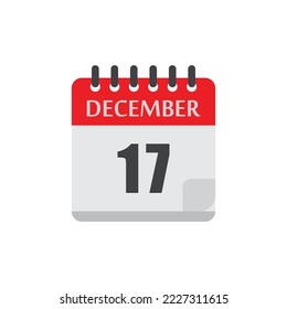 December calendar date holiday vector icon illustration design