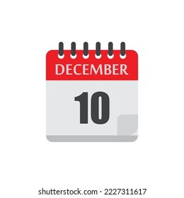 diciembre fecha calendario vacaciones vectores icono de ilustración