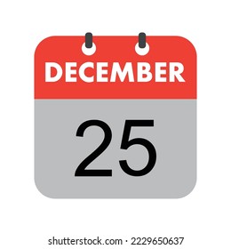 diciembre fecha calendario vacaciones vectores icono de ilustración