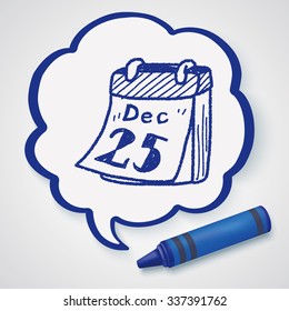 December calendar doodle