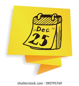December calendar doodle