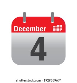 Vector de diseño de iconos del calendario de diciembre