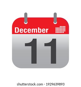 Dezember-Kalendersymbol, Design-Vektorgrafik