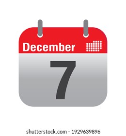 Vector de diseño de iconos del calendario de diciembre