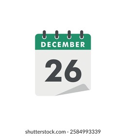 December Calendar Icon Vector Template