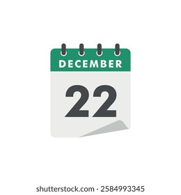 December Calendar Icon Vector Template