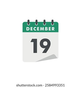 December Calendar Icon Vector Template