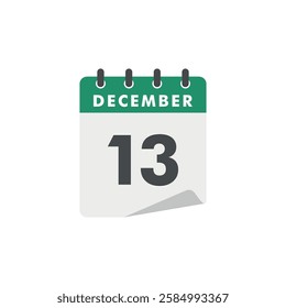 December Calendar Icon Vector Template