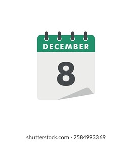 December Calendar Icon Vector Template