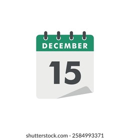 December Calendar Icon Vector Template
