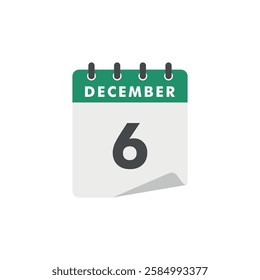 December Calendar Icon Vector Template
