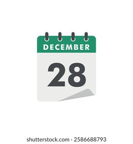 December Calendar Icon Vector Template