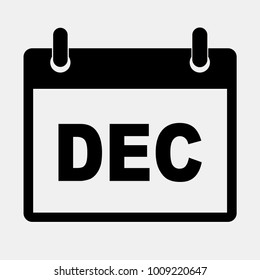 December Calendar icon.Vector illustration