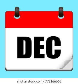 December Calendar icon.Vector illustration