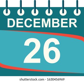 December calendar per day / one day of December / number