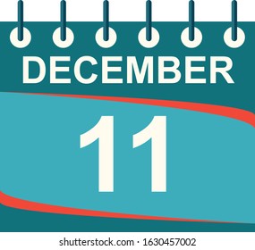 December calendar per day / one day of December / number