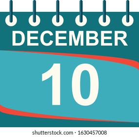 December calendar per day / one day of December / number