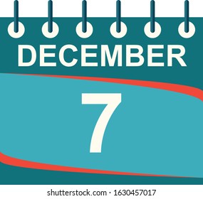 December calendar per day / one day of December / number
