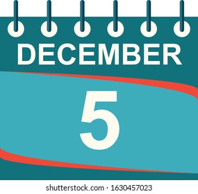 December calendar per day / one day of December / number
