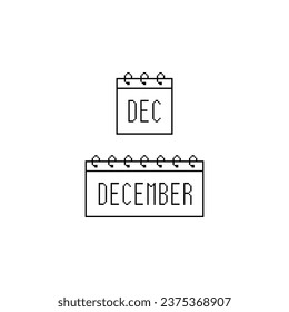 December Calendar in Pixel Art