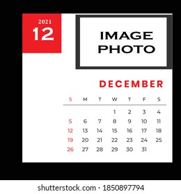 DECEMBER calendar template with black background colors