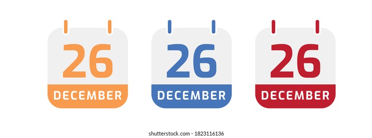 December calendar vector design for note
