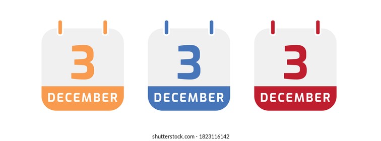 December calendar vector design for note