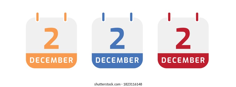 December calendar vector design for note