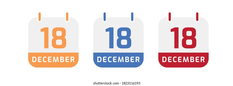 December calendar vector design for note