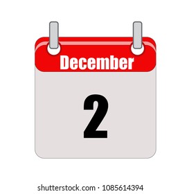 December calendar vector icon