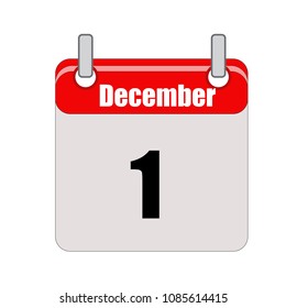 December calendar vector icon
