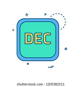 December Calender icon design vector