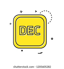 December Calender icon design vector