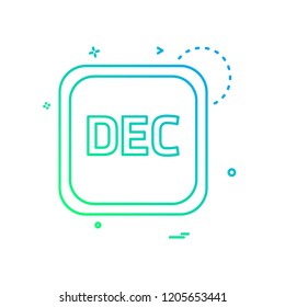 December Calender icon design vector