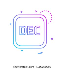 December Calender icon design vector