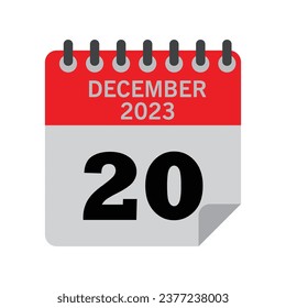 December Calender number logo template icon