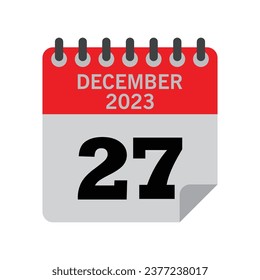 Icono de plantilla de logotipo de número de Calender de diciembre