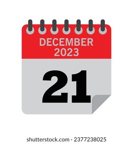 December Calender number logo template icon