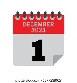 December Calender number logo template icon
