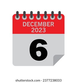 December Calender number logo template icon