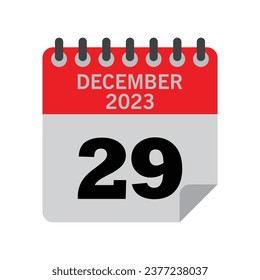 December Calender number logo template icon