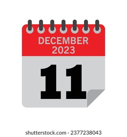 December Calender number logo template icon