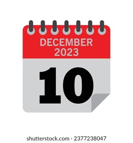 December Calender number logo template icon