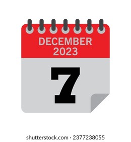 December Calender number logo template icon